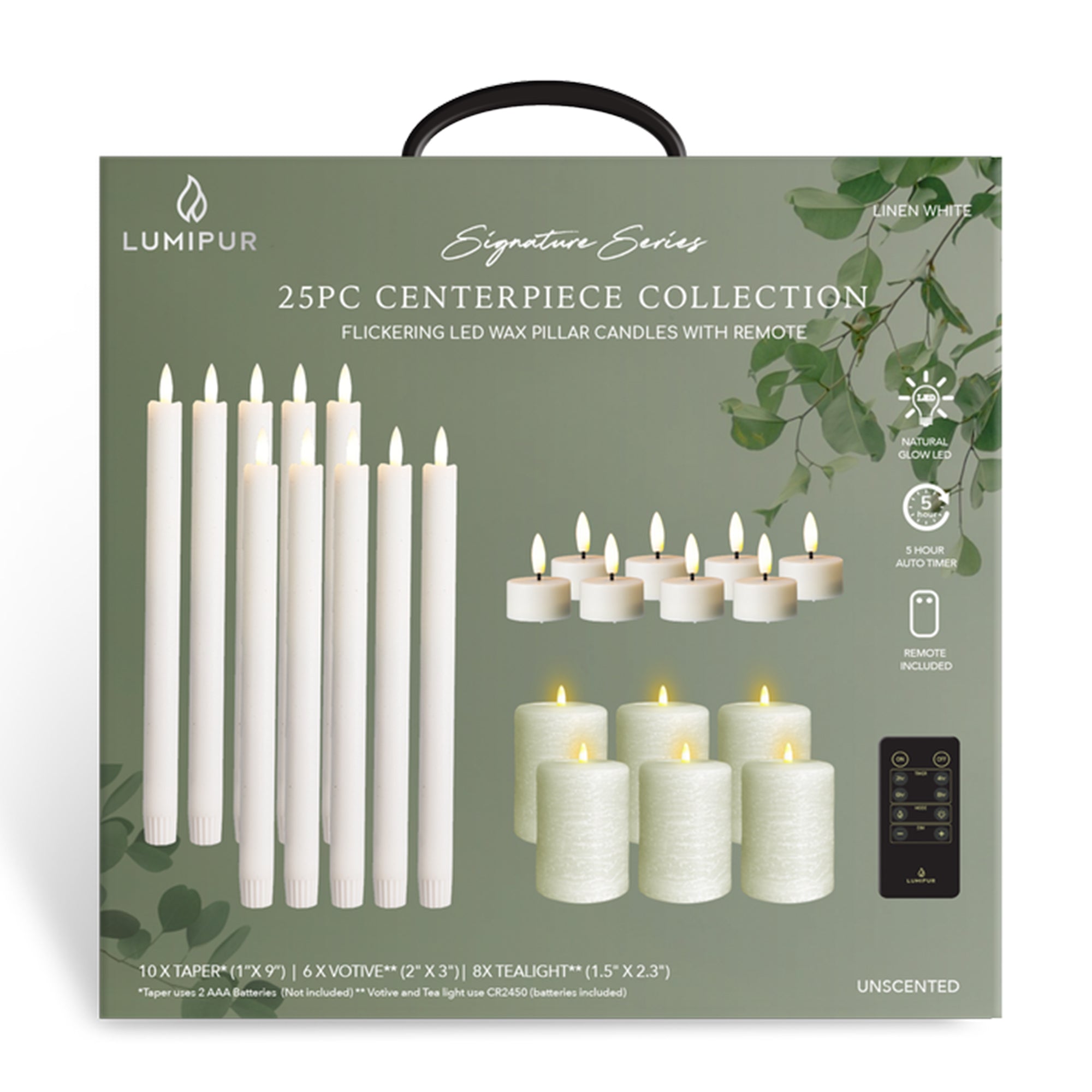 Signature 25 Piece Flameless Candle Centerpiece Collection