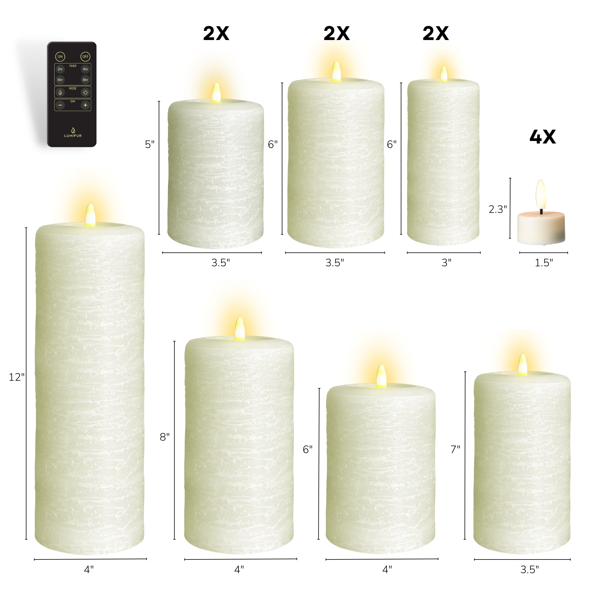 Signature 15 Piece Flameless Candle Centerpiece Collection – Lumipur