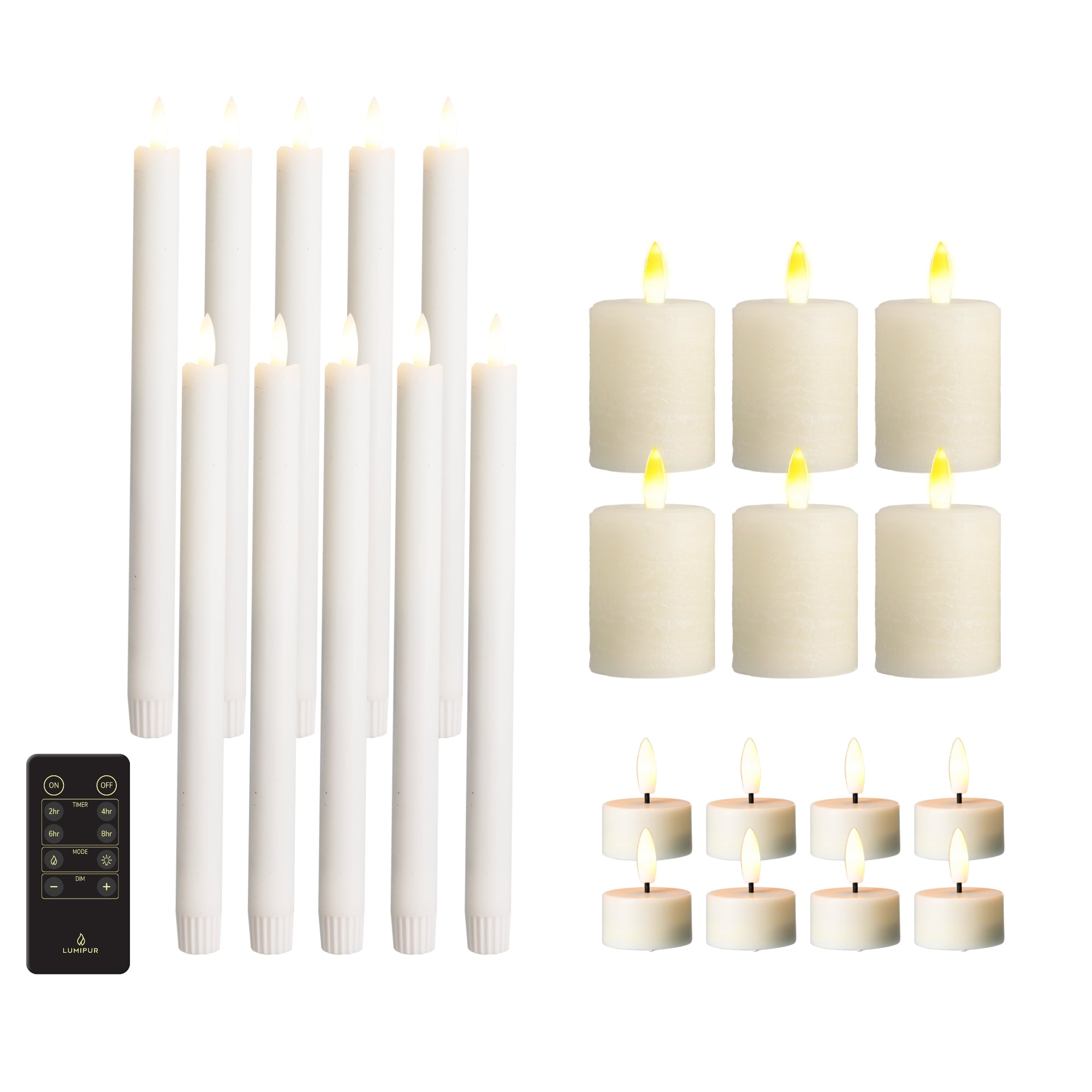 Signature 25 Piece Flameless Candle Centerpiece Collection – Lumipur
