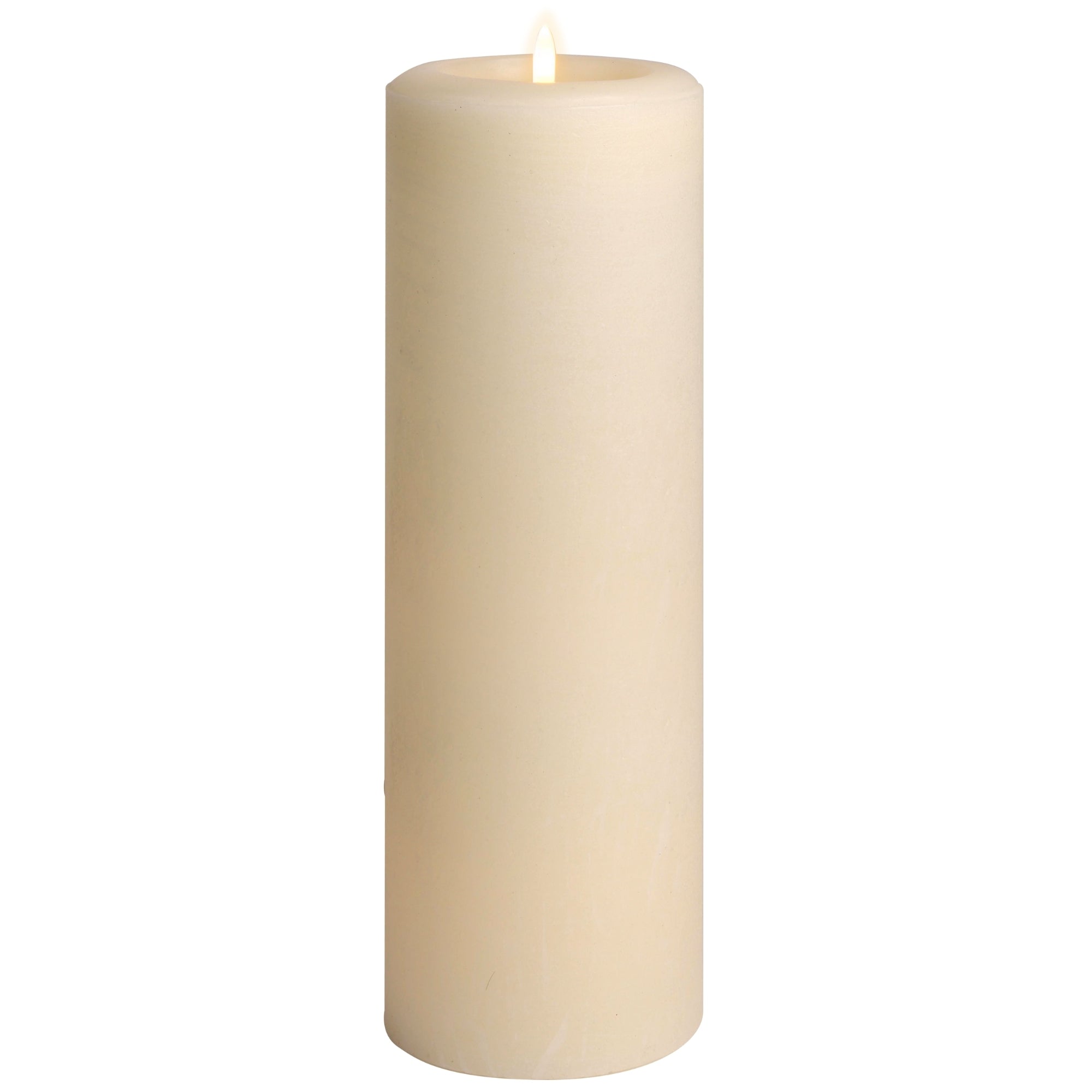 Essential Series 16" Oversize LED Pillar Candle – Real Paraffin Wax with Dual LED Natural Glow & Amberbright 360° Flickering Wick (5" x 16")