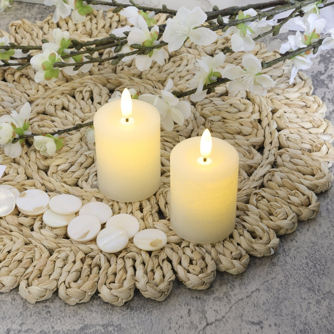 Signature Linen White Flameless Votive Candles
