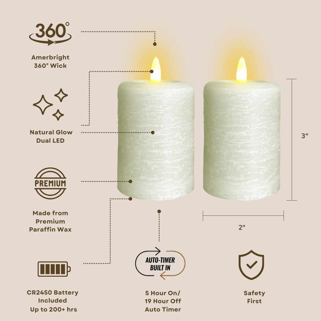 Signature Linen White Flameless Votive Candles