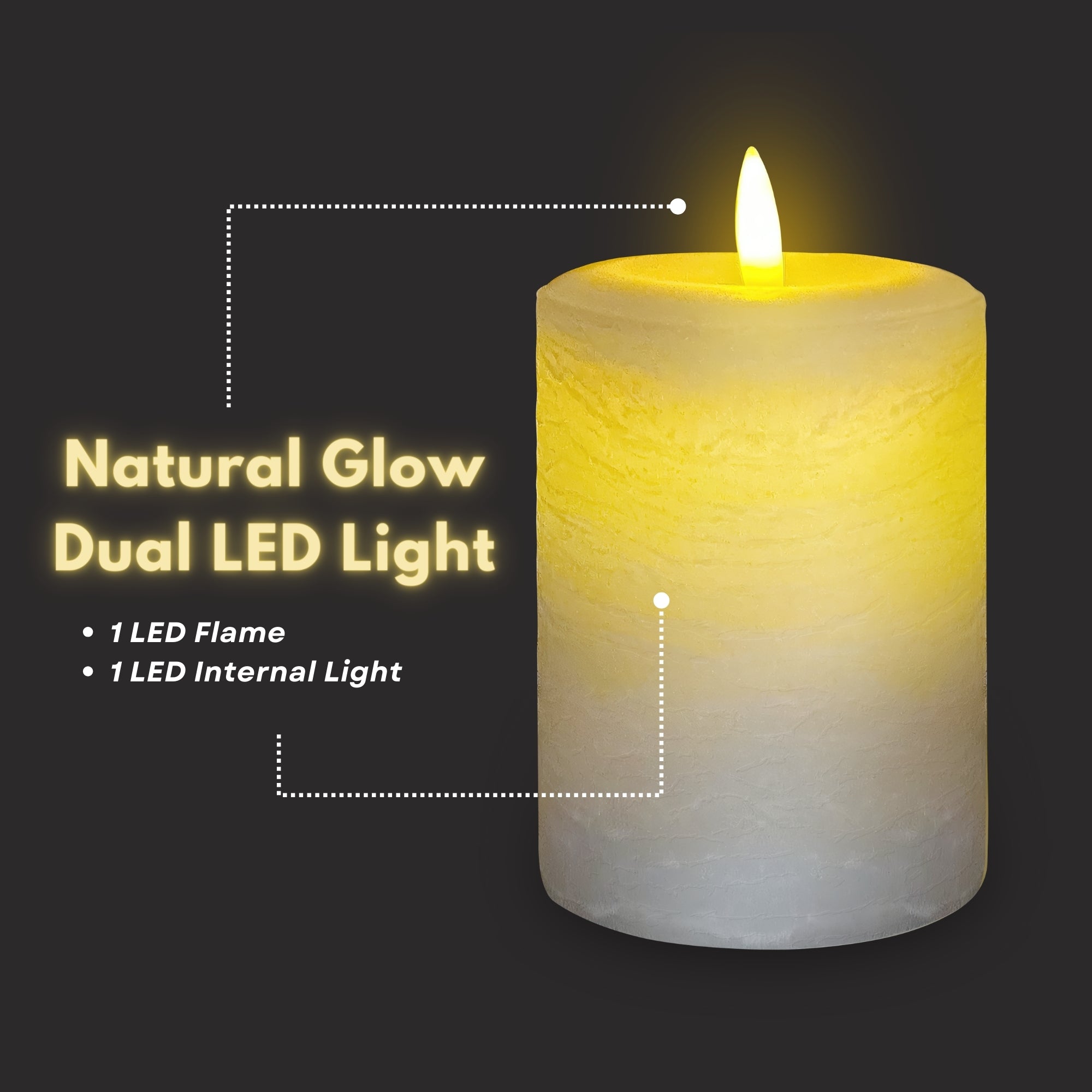 Signature Gray Fog Flameless Pillar Candles