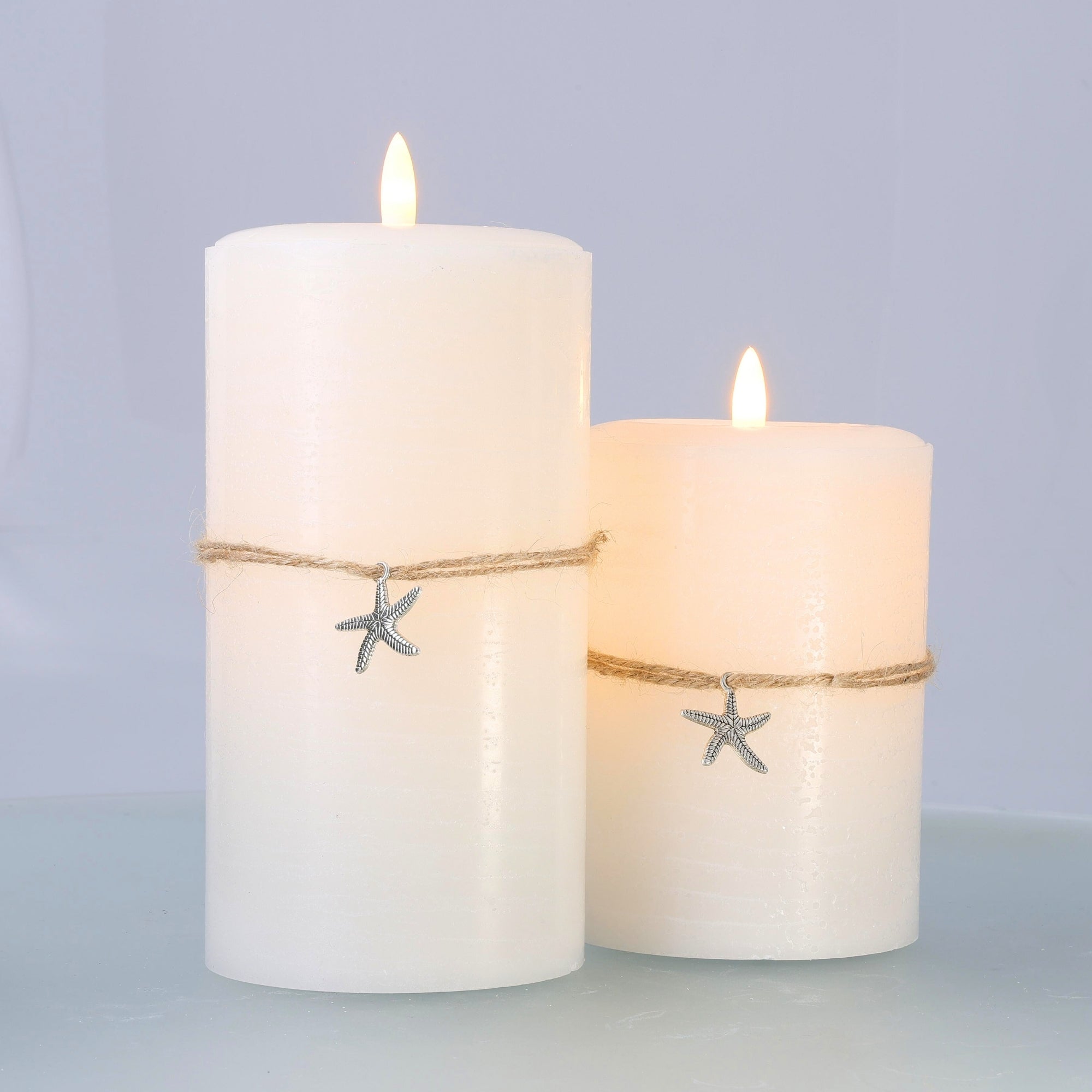 Coastal Flameless LED Wax Pillar Candle Summer White