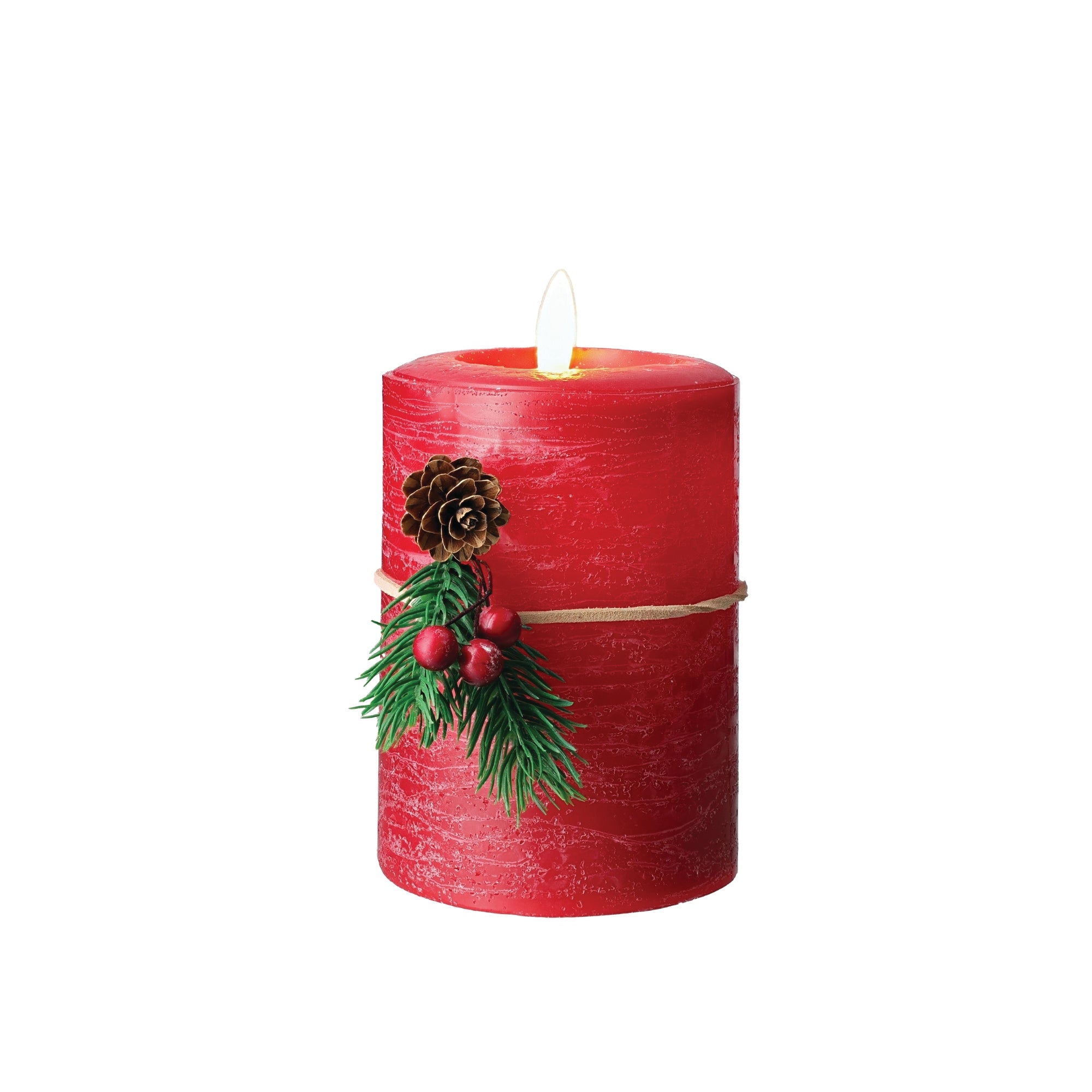 Signature Crimson Red Flameless Pillar Candles