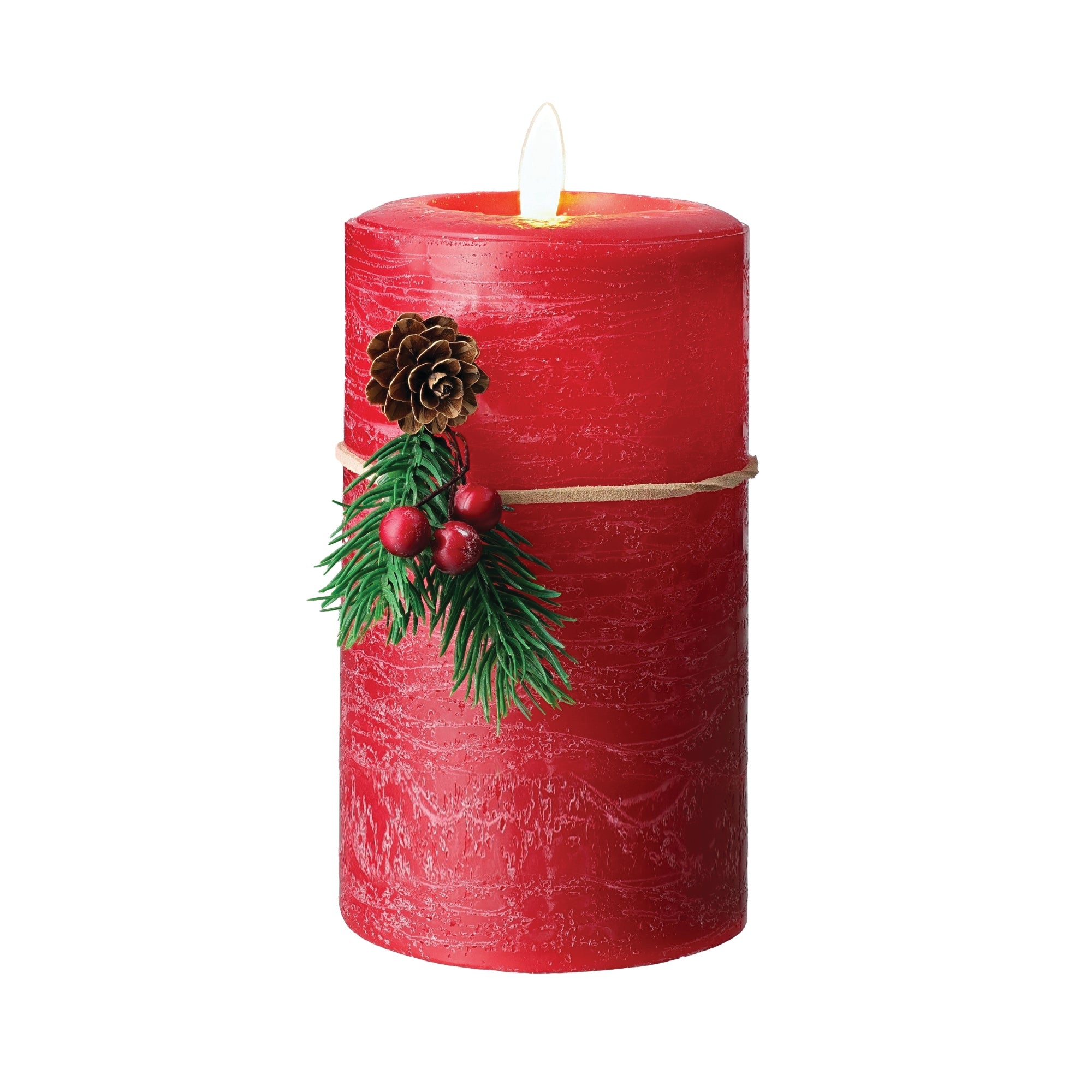 Signature Crimson Red Flameless Pillar Candles