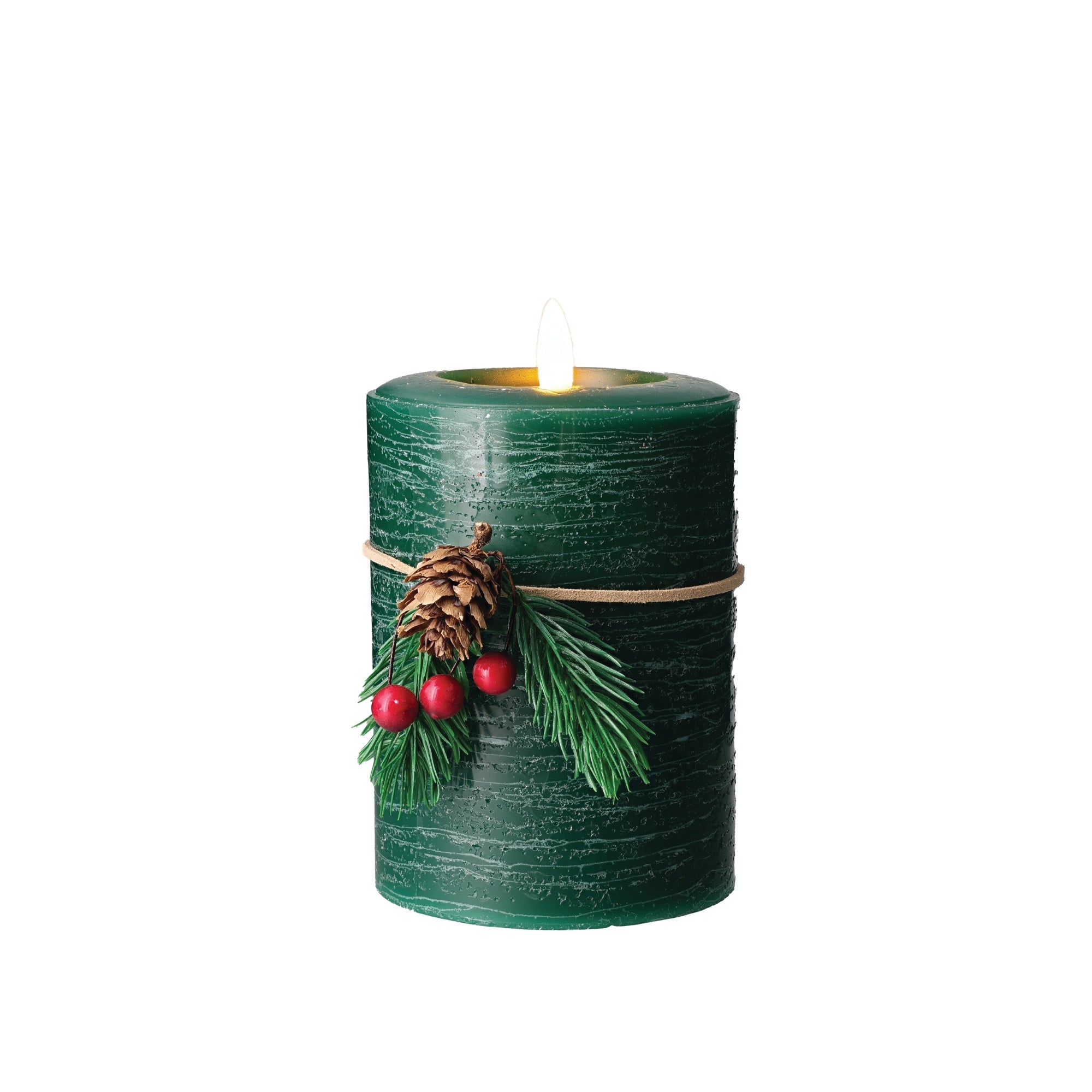 Signature Evergreen Flameless Pillar Candles