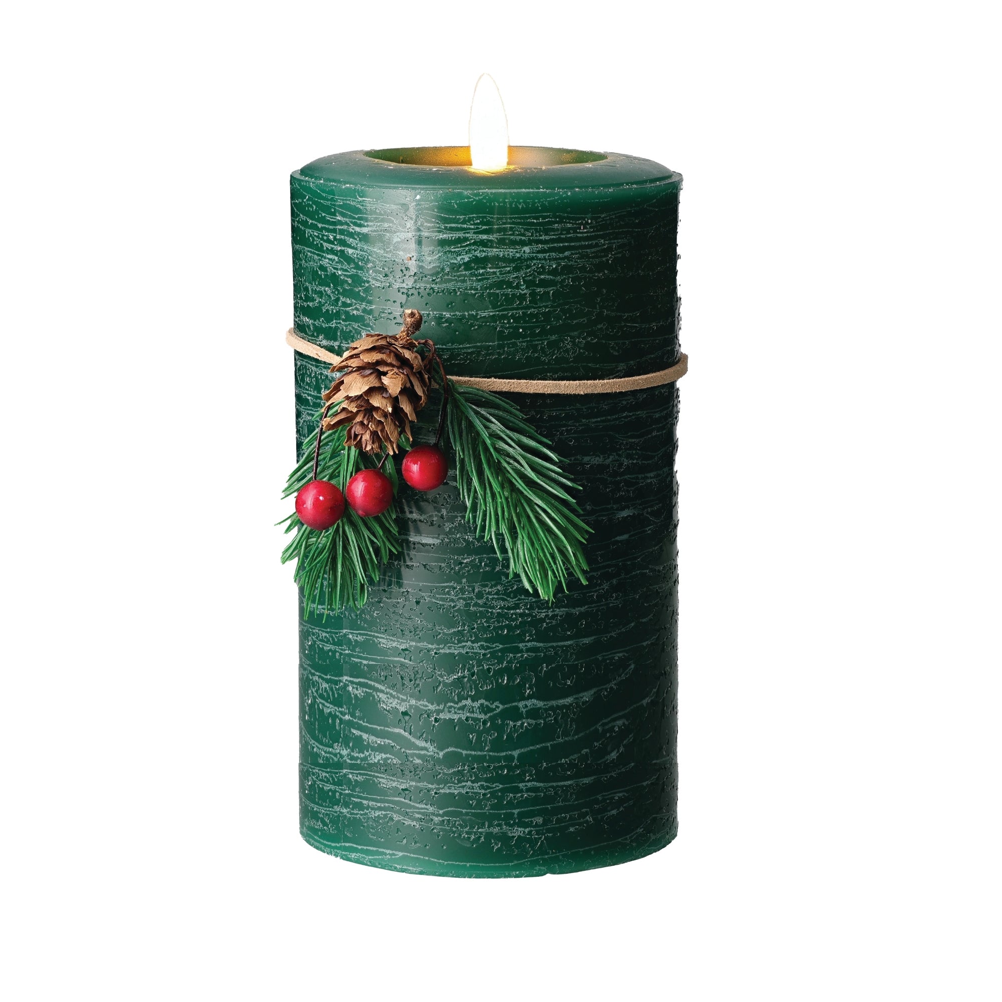 Signature Evergreen Flameless Pillar Candles