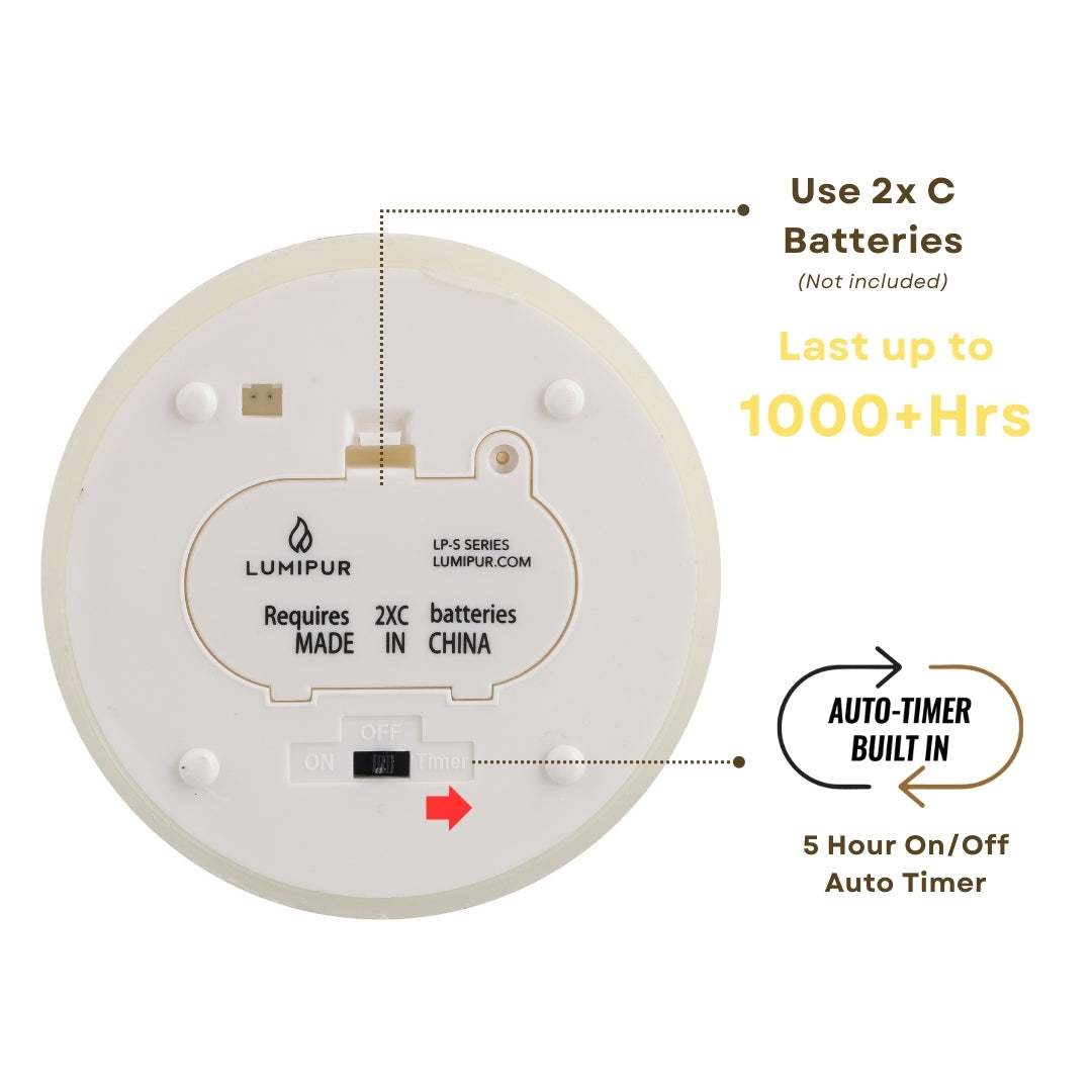 Signature Linen White Flameless Pillar Candles