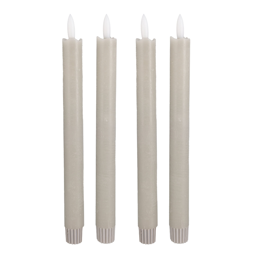 Signature Gray Fog Flameless Taper Candles