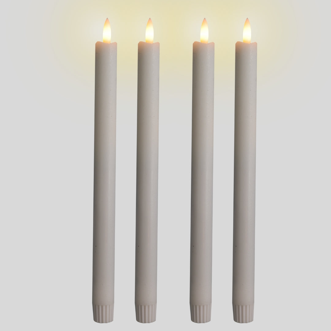 Signature Gray Fog Flameless Taper Candles