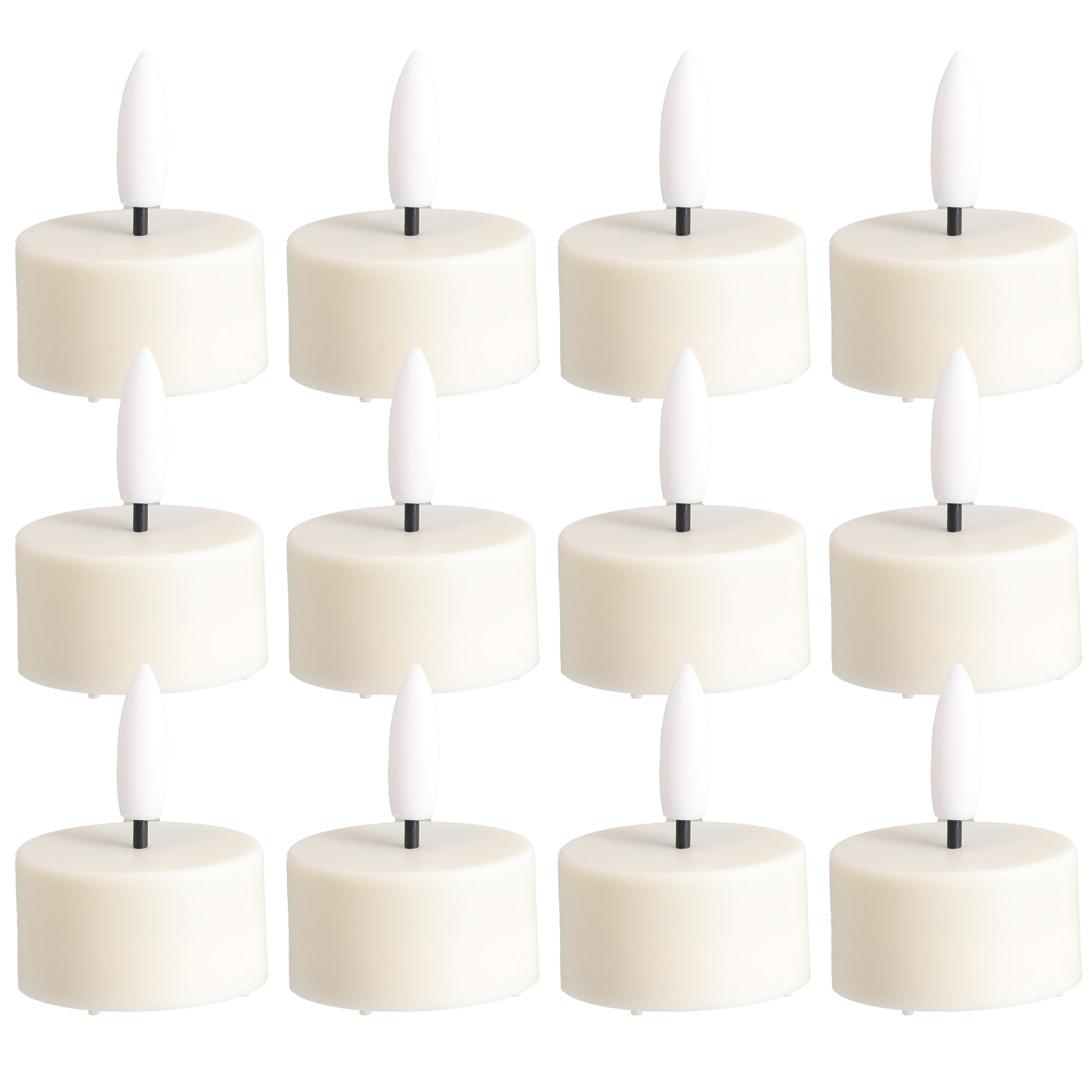 Signature Linen White Flameless Tea Light Candles