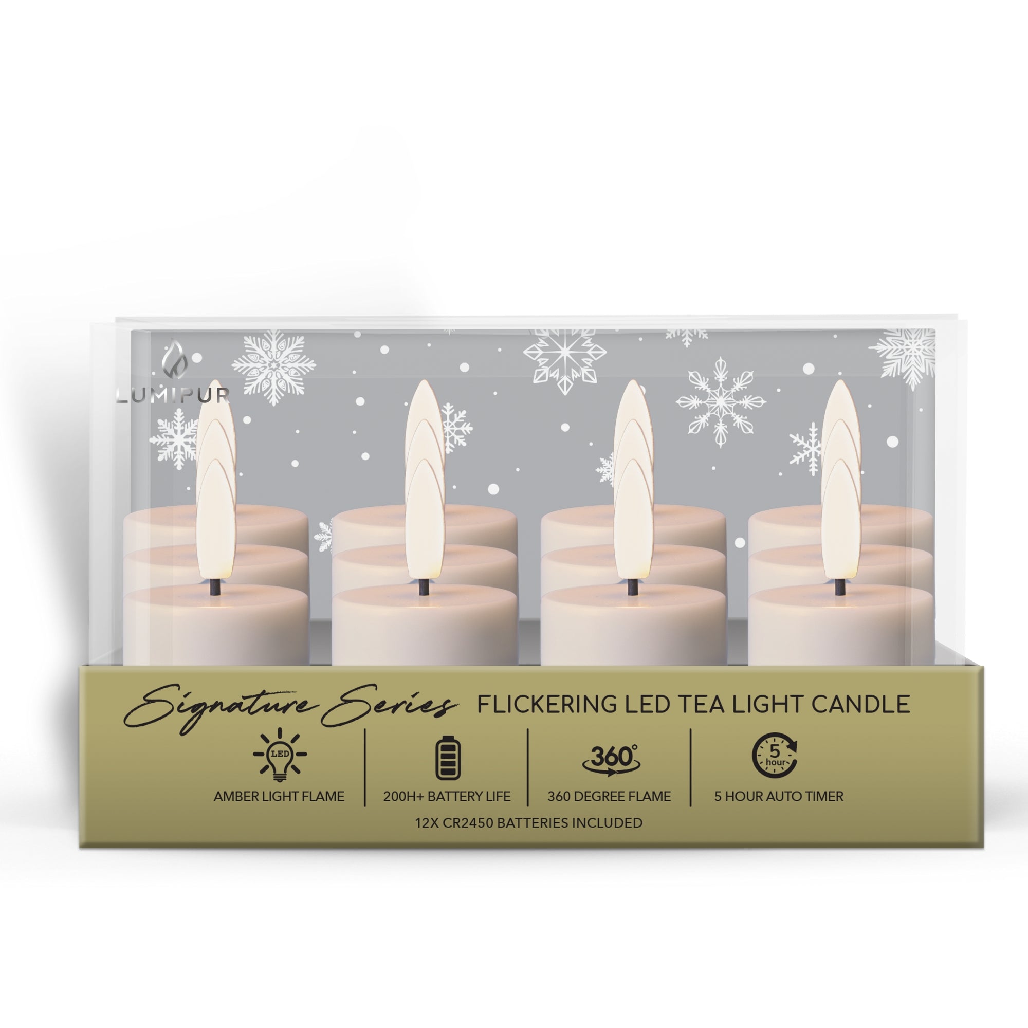 Signature Linen White Flameless Tea Light Candles