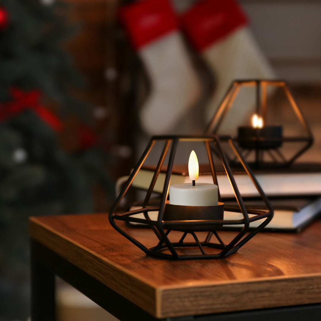 Signature Linen White Flameless Tea Light Candles